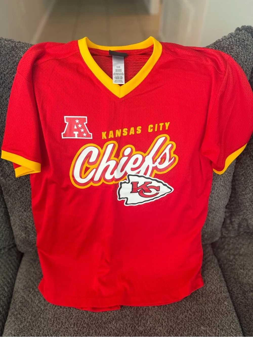 Kansas City Chiefs Red & Yellow Kids' Tee